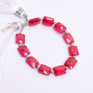 Natural Ruby Dyed Faceted Rectangle Shaped  Ruby is a precious gemstone used in exquisite jewelry or valued as collector&#39;s items