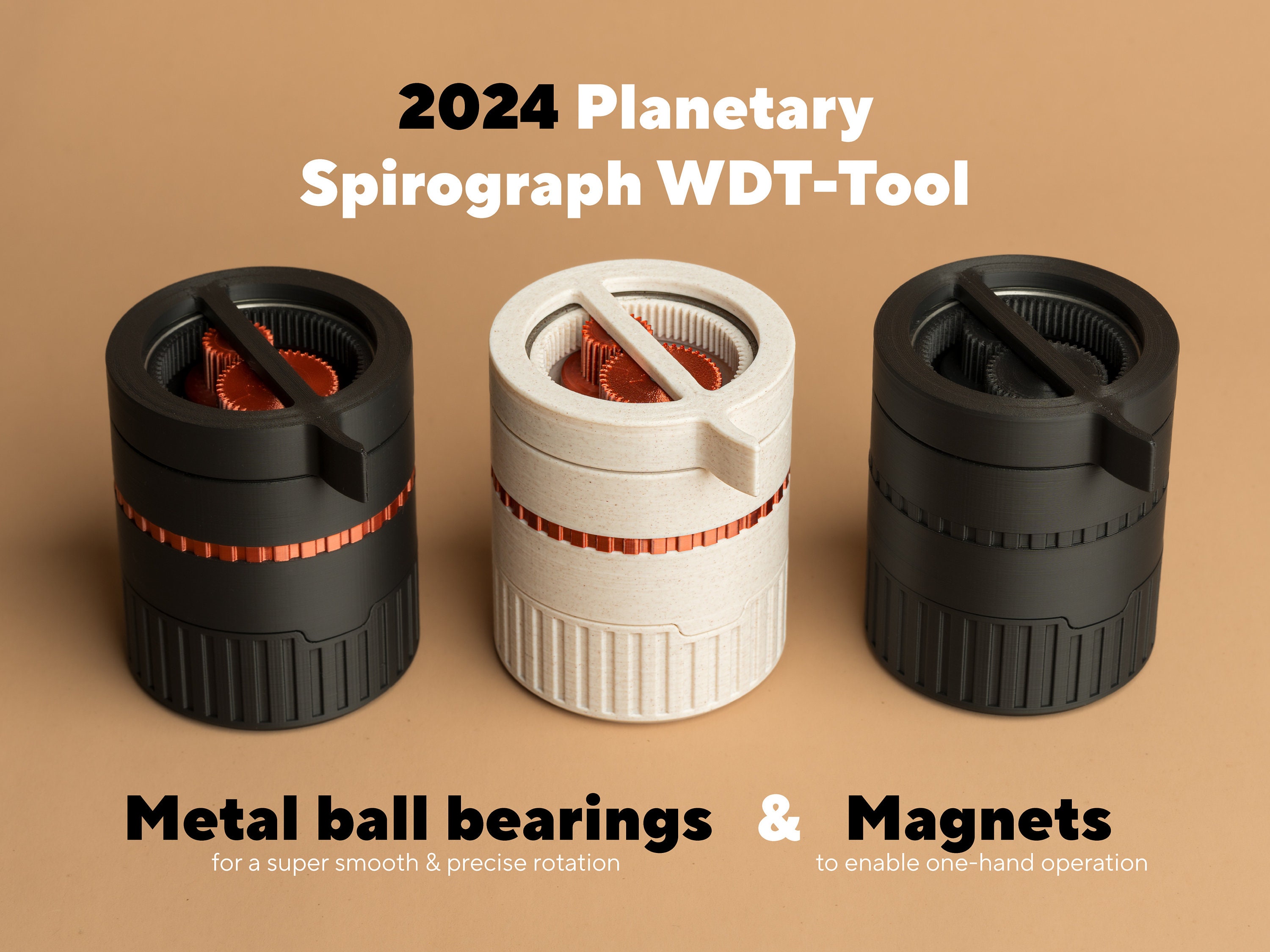 2024 WDT Spirograph Planetary Spinning Gear Spirograph Espresso