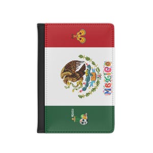 Personalisierbare Leder Passhülle, Mexikanische Flagge Passhülle, Reisebrieftasche, Benutzerdefinierte Passhülle, Reisegeschenk, Reise-Accessoire