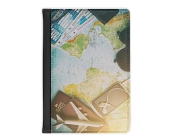 Personalizable Leather Passport Cover, Passport Cover Wallet, Travel Wallet, Custom Passport Holder, Travel Passport Holder, Passport Case