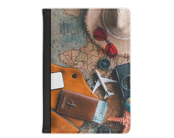Personalizable Leather Passport Cover, Passport Cover, Passport Wallet, Custom Passport Holder, Travel Gift, Travel Accessories