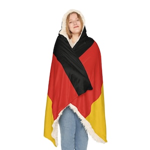 Cobertor com capuz e bandeira alemã, cobertor com capuz Sherpa, cobertor com capuz de lã, presente de cobertor de viagem personalizado imagem 5
