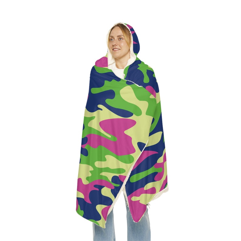 Camo Hooded Snuggle Blanket Etsy