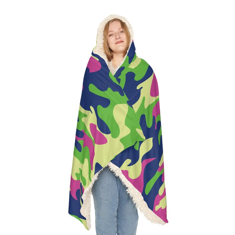 Camo Hooded Snuggle Blanket Etsy