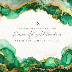 Groene Smaragd Agaat Grenzen Clipart, Gouden Smaragd, Deluxe Envelop, Alcohol Inkt Kunst, Gouden Enveloppen, Gouden Glitter Agaat, Groene Steen Textuur