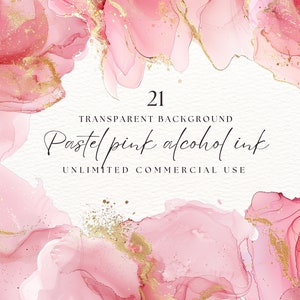 Pastell Rosa Alkohol Tinte Png | Kommerzielle Nutzung | Logo Hintergrund Png | Sofortdownload | | Alkohol Tinte Clip Art | Aquarell Hintergrund