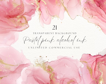 Pastel Pink Alcohol Ink Png  | Commercial Use | Logo Background Png | Instant Download | | Alcohol Ink Clip Art | Watercolor Background