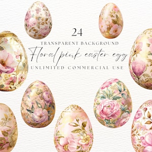Oeufs de Pâques à l'aquarelle | Cadeaux personnalisés | Téléchargement instantané | Oeuf de Pâques PNG | Utilisation commerciale | Clipart printemps | Clipart printemps