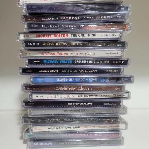 90's and early 2000's CDs - Dave Matthews, Celine Dion, Michael Bolton, and More!