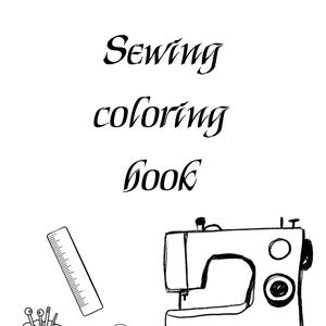 PDF Sewing Coloring Pages,Printable Designs,Sewing Enthusiast,Adult Coloring Fun,digital download,Color Page Digital Printable, PDF File,