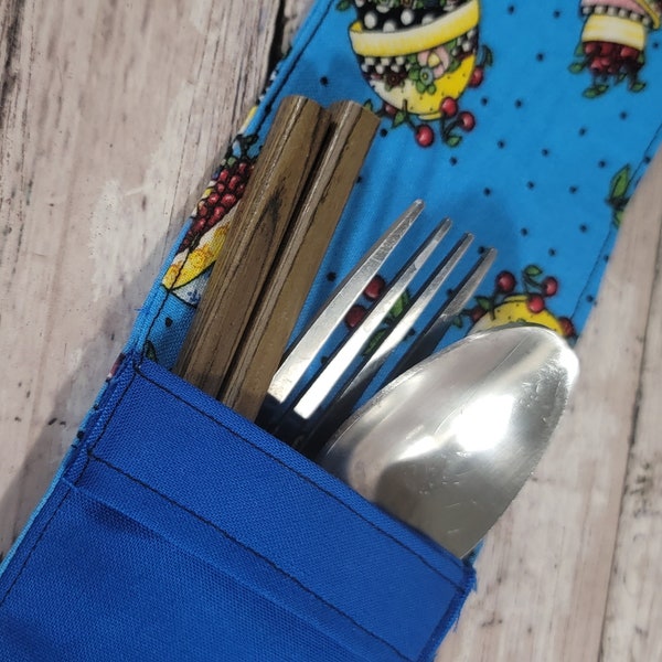 fabric case for reusable straw and utensils, straw carrying case utensil pouch holder reusable straw bag, reusable straw bag for drinks gift