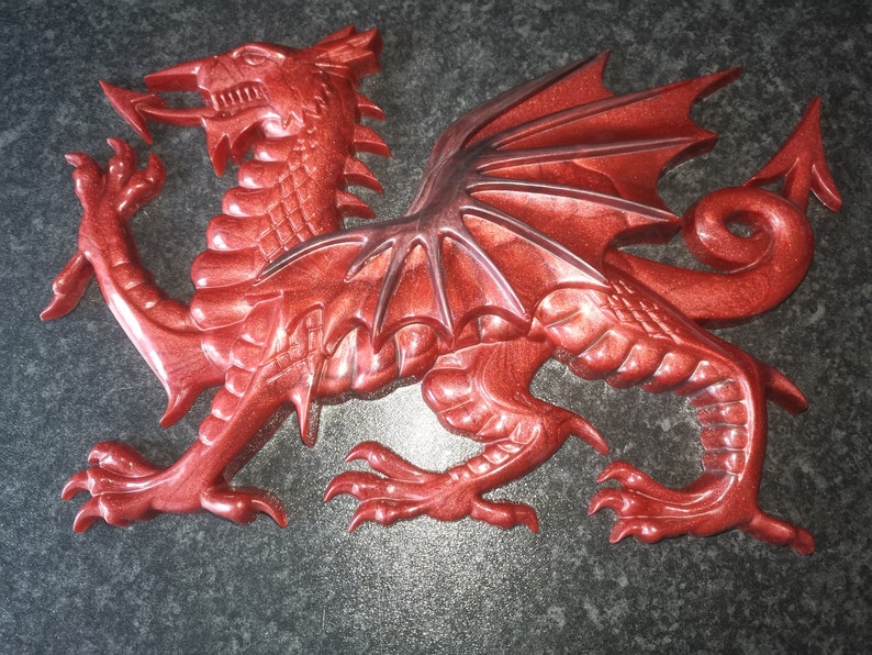 Welsh Epoxy Resin Dragon Etsy