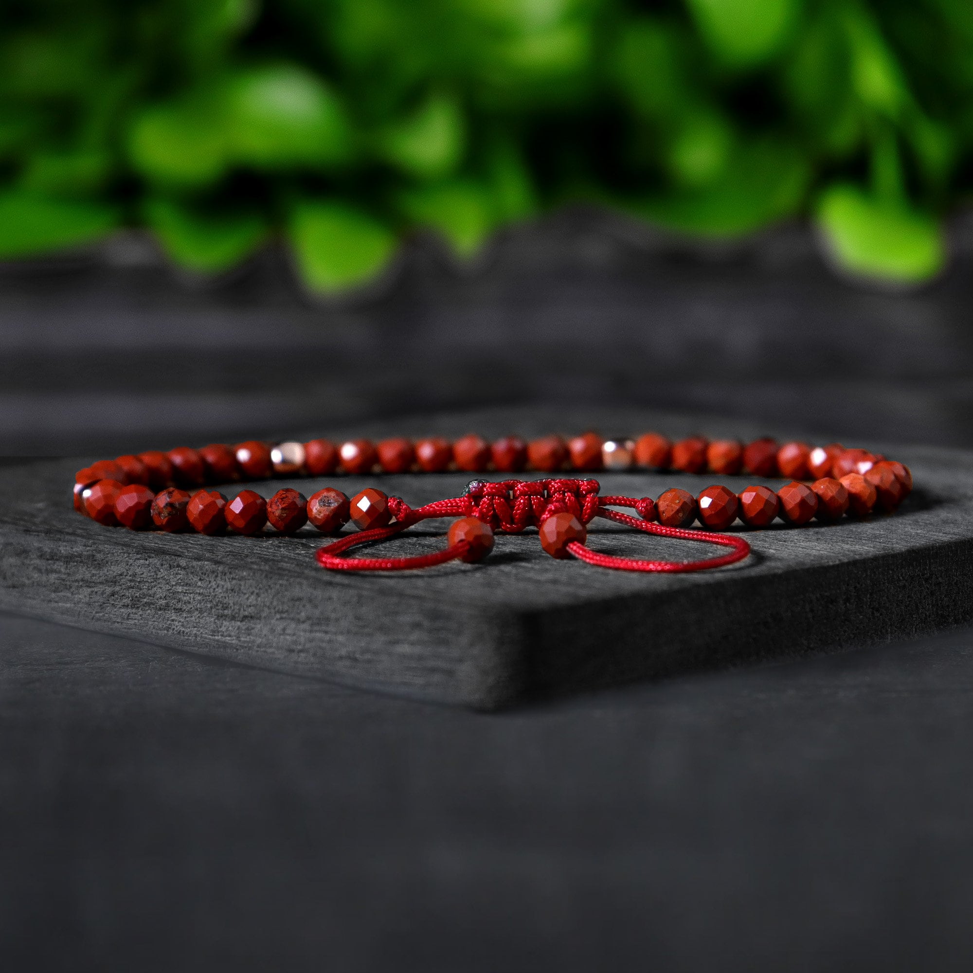 Bracciale di diaspro rosso da 6 mm - Energia e vitalità
