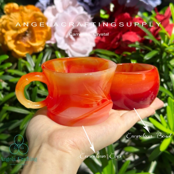 Red Agate Quartz Cup, Carnelian Cup Bowl, Crystal Cup, Red Agate Cup, Rock,Home Decoration,Mineral Specimen,Crystal Gifts,Carnelian Cup