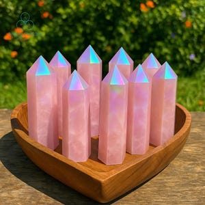 Angel Aura Quartz Points, Angel Aura Quartz Tower, Angel Aura Quartz Obelisk Wand, Natural Gemstone  Crystal Quartz Gift, Mineral Specimens