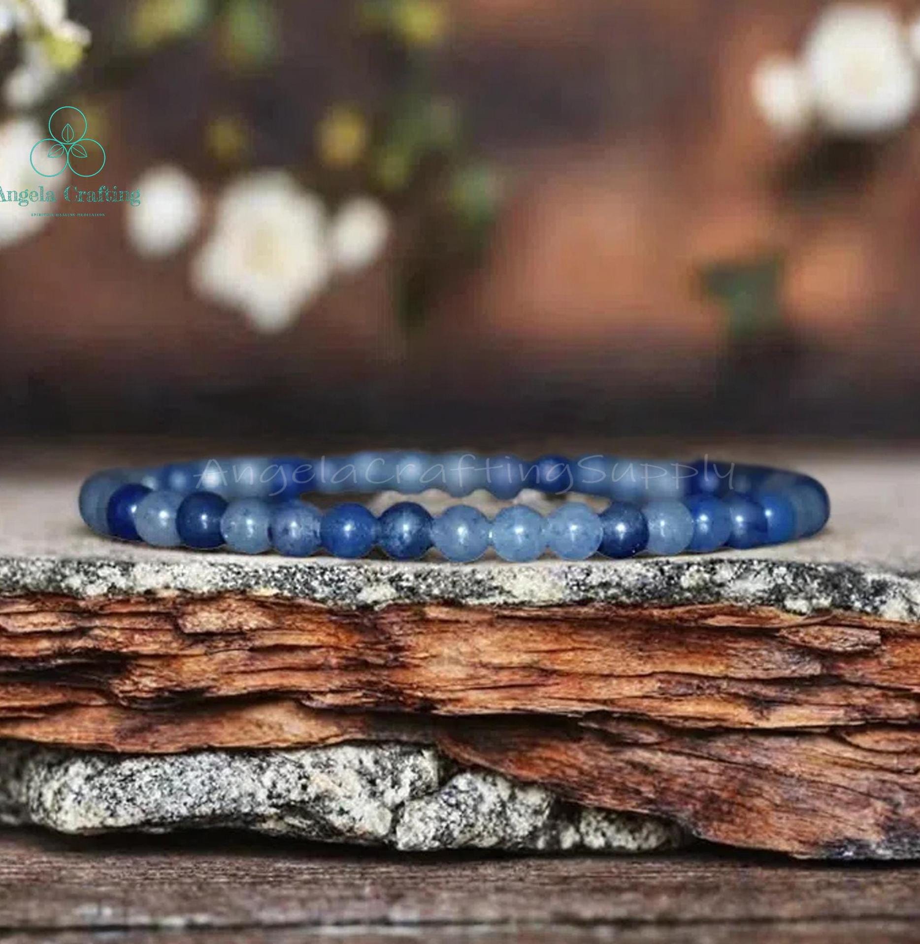 32 【DIY】Marine blue bracelet without clasp/Pulseira de