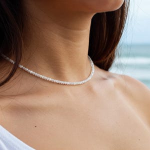 Moonstone Choker, Moonstone Necklace, Natural Moonstone Gemstone Necklace Choker, Moonstone Crystal Dainty Choker Necklace ,Crown Chakra