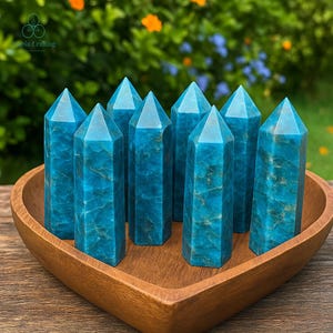 Apatite Points ,Apatite Tower, Apatite Obelisk Wand, Natural Apatite Crystal Collection Home Decor Mineral Specimens Gift, Throat Chakra