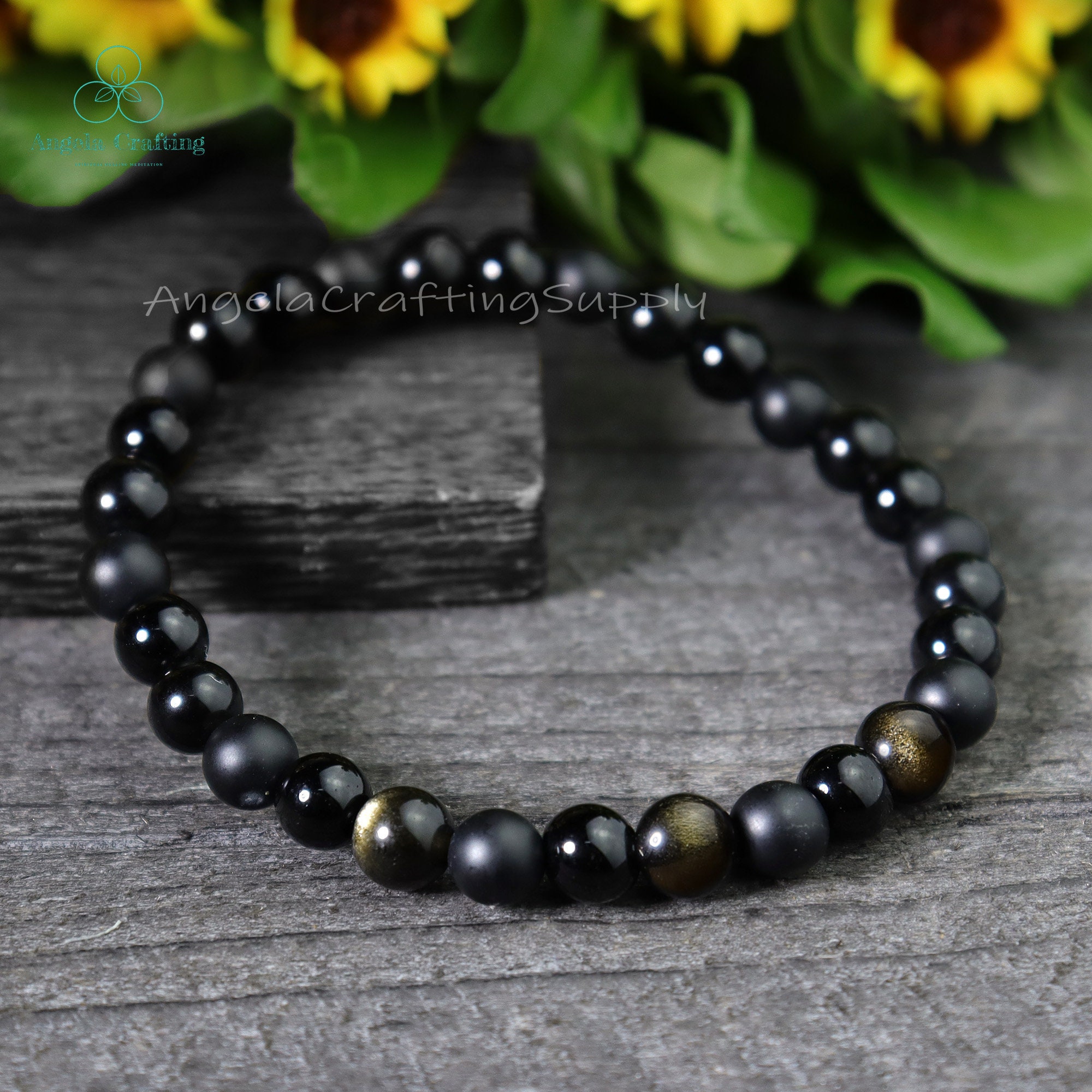 Schwarzes Turmalin Armband – Verstellbarer Schutzschmuck Für Männer & Frauen