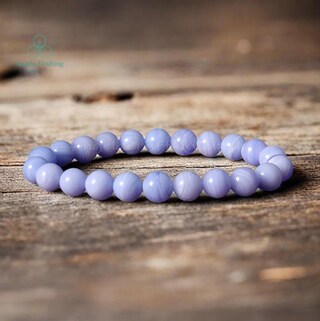 Bracciale Elasticizzato In Pietre Vere - Sugilite 8 Mm - Fatto A Mano, Gioiello Energetico ELEDORO