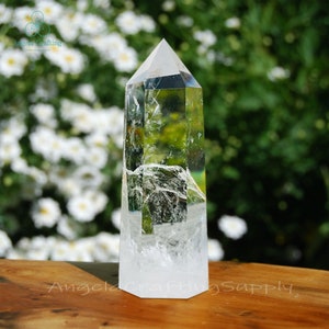Klare Quarz-Turmpunkte, Kristallobelisk-Stab, Naturstein-metaphysisches Kristallgeschenk, Hauptdekor-Mineralproben, Kronen-Chakra