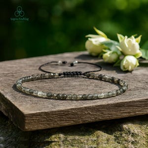 Black Tourmaline Rutilated Quartz Bracelet: Stone of Protection, Root Chakra