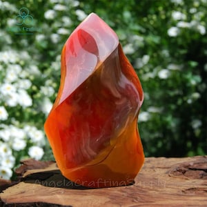 Natural Carnelian Crystal Flame ,Carnelian Stone Home Decoration  Crystal ,Mineral Specimens Wedding Anniversary July Birthstone Gift