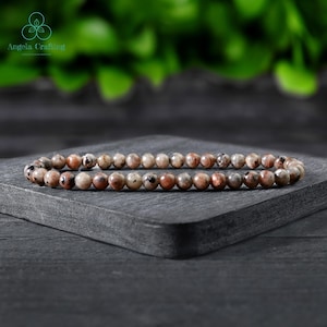 Natural Yooperlite Stone 4mm Beads Bracelet, Yooperlite Crystal Stretch Bracelet, Spiritual UV Reactive Bracelet, Throat Chakra Gift