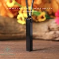 Minimalist Black Obsidian Bar Necklace, Natural Gemstone Obsidian Pendant Necklace, Obsidian Crystal Pendant Necklace , Root Chakra Gift