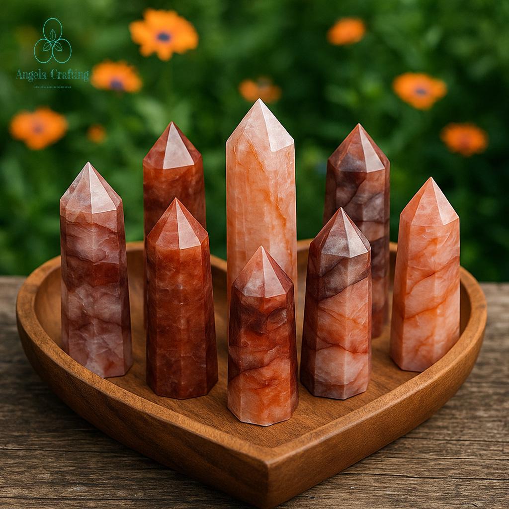 Fire red quartz tower - Etsy 日本
