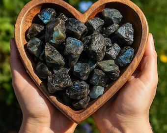 Raw Labradorite Crystals for Tumbling, Natural Rough Stones, Mineral Specimens, Healing Crystals