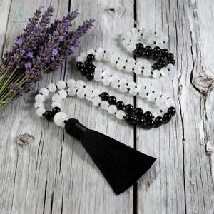 Long Black Tassel Necklace - Etsy