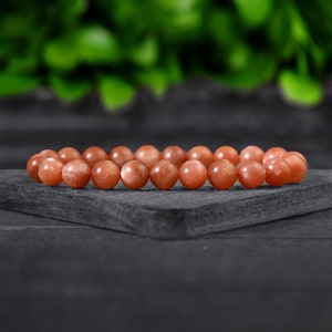 Orange Sunstone Bracelet , Natural Gemstone Genuine Sunstone Bracelet, Joy Bracelet ,Sunstone Crystal Bracelet, Sacral Chakra Gift for Women