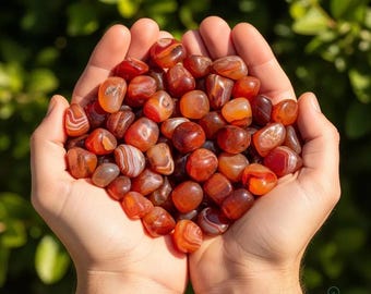 10PCS Carnelian Tumbled Stone, Mineral Specimens Carnelian Crystals-  Carnelian Crystals and Stones - Sacral Chakra Crystal Gifts