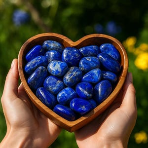 10pcs Genuine Lapis Lazuli Tumble Stone, Polished Crystal Tumble Stone Lapis, Healing Crystal, Pocket Stone, Mineral Specimens Crystal Gift