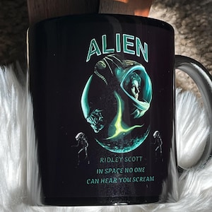 Vintage Alien Movie Mug (1979), Xenomorph, Sci-Fi Coffee Mug in 11 oz & 15 oz Sizes, Perfect Gift for Alien Fans, Ceramic Mug, Ridley Scott
