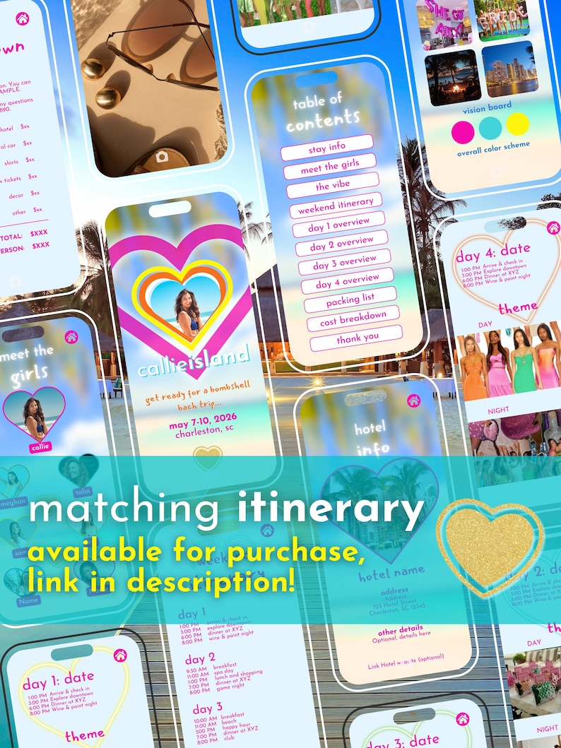 Juego de despedida de soltera Jeopardy de la Isla de Bach: Plantilla editable de Canva (descarga digital), temática de verano tropical imagen 2