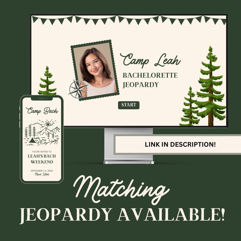 Camp Bachelorette Itinerary Template: Digital Mobile Invitation, Canva, Instant Download, customizable, invitation, travel, camp bach image 4