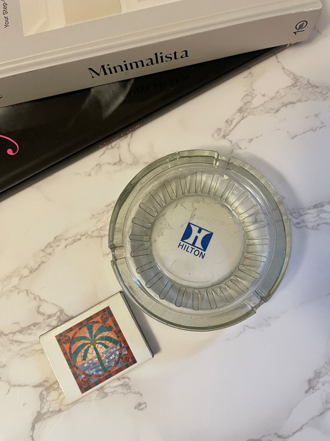 Hotel Ashtray Vintage Glass Hilton Mid Century Modern Branded Etsy