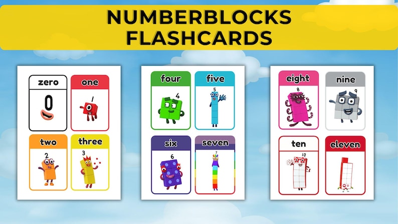 Numberblocks Flashcards 0–20. Printable Number Cards for Kids. Number ...