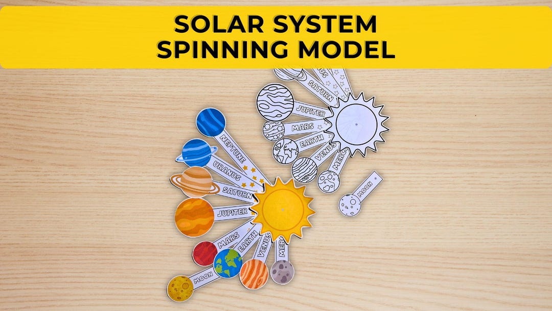 Solar System Model Craft for Kids. Cut and Paste Planets Activity ...