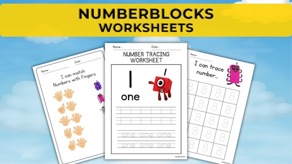 Numberblocks Number Tracing & Activity Worksheets. Tracing, Coloring, Matching – Preschool Worksheets. Kindergarten Worksheets. Tracing.