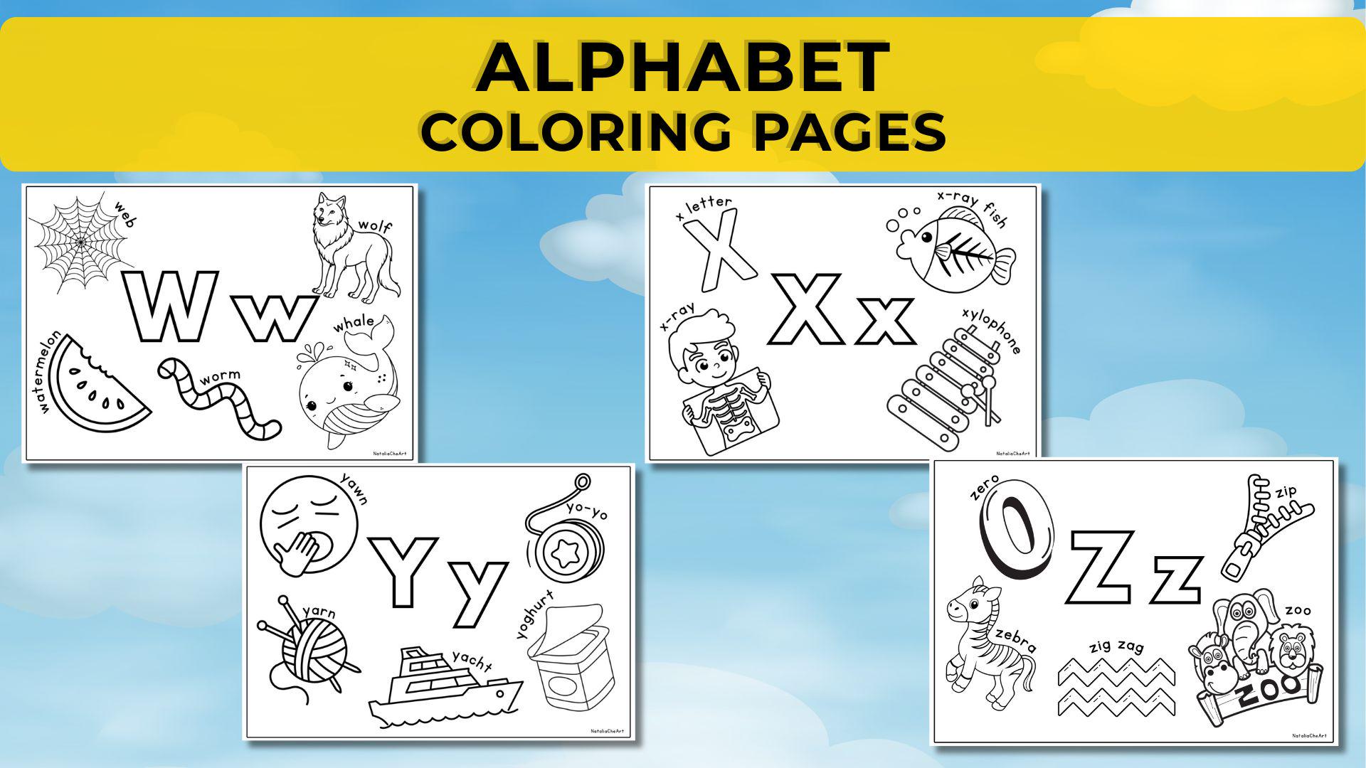 Alphabet Coloring Pages. Preschool Coloring Pages. Preschool Printable ...