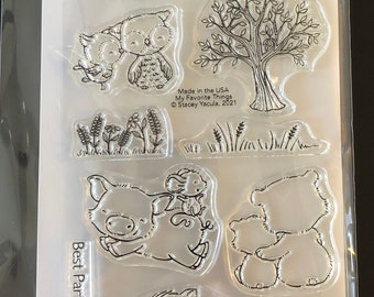 Perfect Couple Clear Stamp Set, Animals & Sentiments