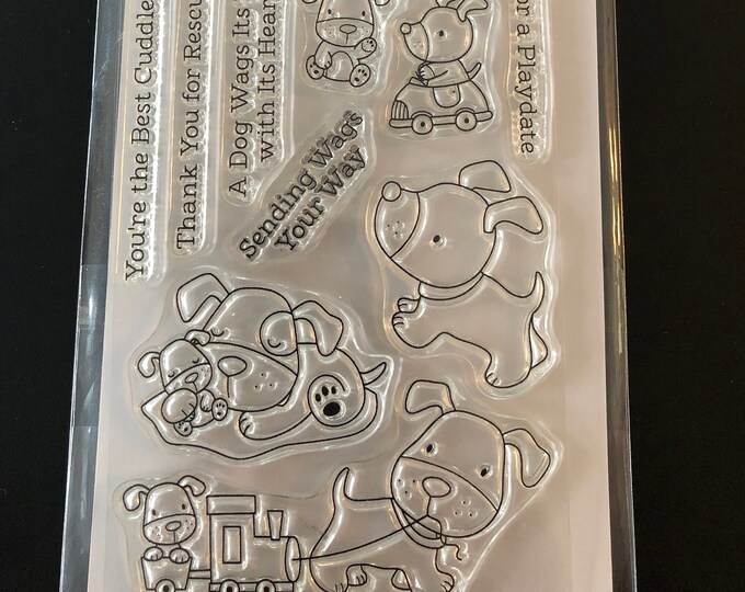 My Favorite Things Playful Pups Stamp and Die Set - Etsy