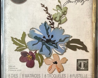 Tim Holtz Sizzix Die Brushstrokes Flowers #2 665210