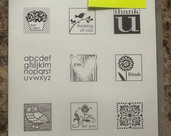 Stampin Up Cute By The Inch Stamp Set - Used