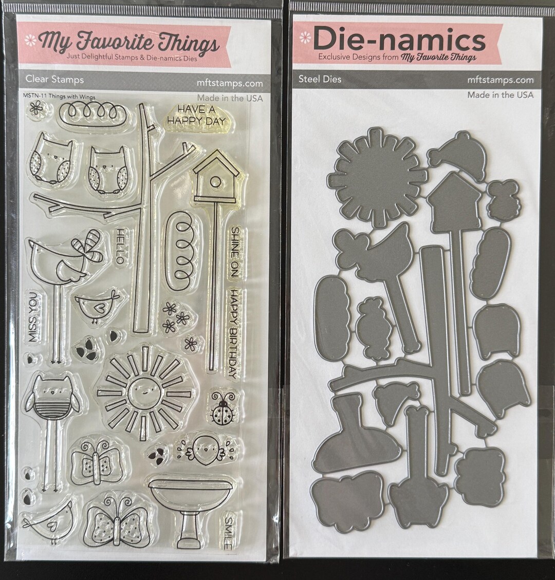 My Favorite Things Things With Wings Stamp and Die Set - Etsy