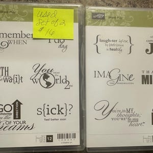 Stampin Up Word Play Stamp Set (Set of 2) 120651