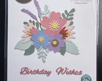 Sizzix Thinlits Die Birthday Florals 665382**